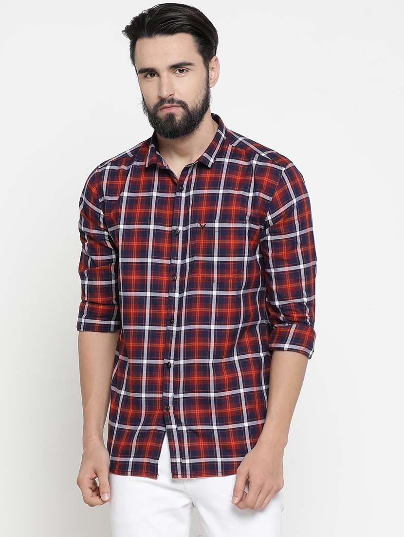 mens checks casual shirt