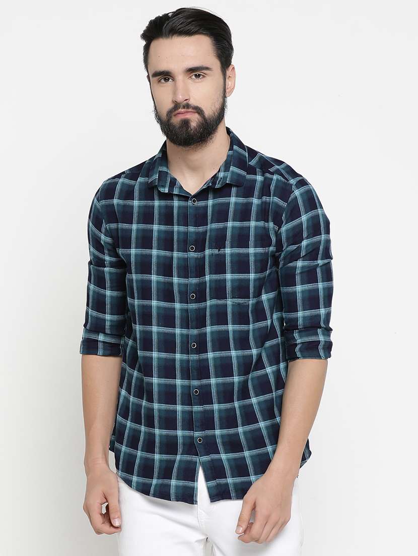 mens checks casual shirt