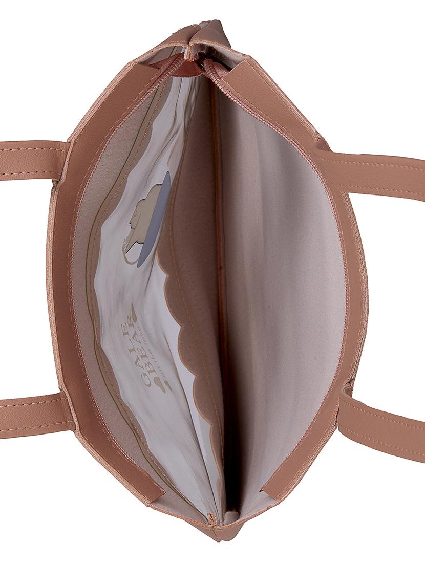 beige satin regular tote - 16980384 - Standard Image - 2