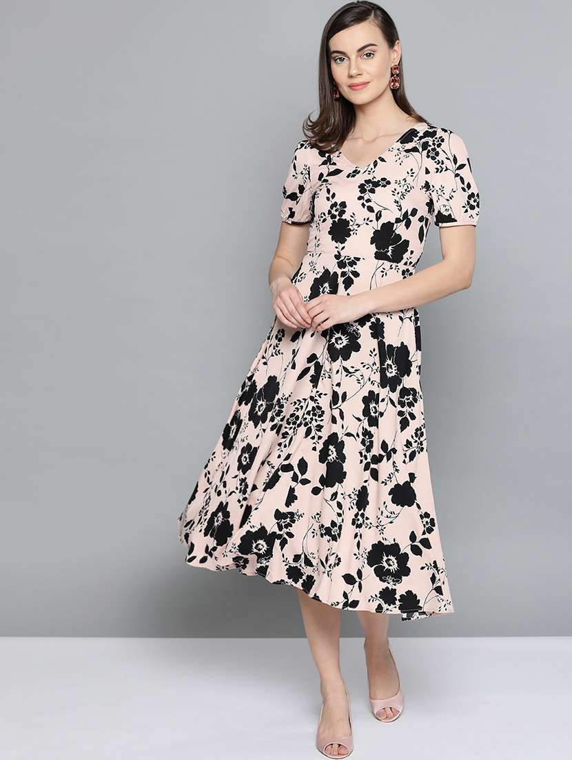 women's fit & flare floral dress