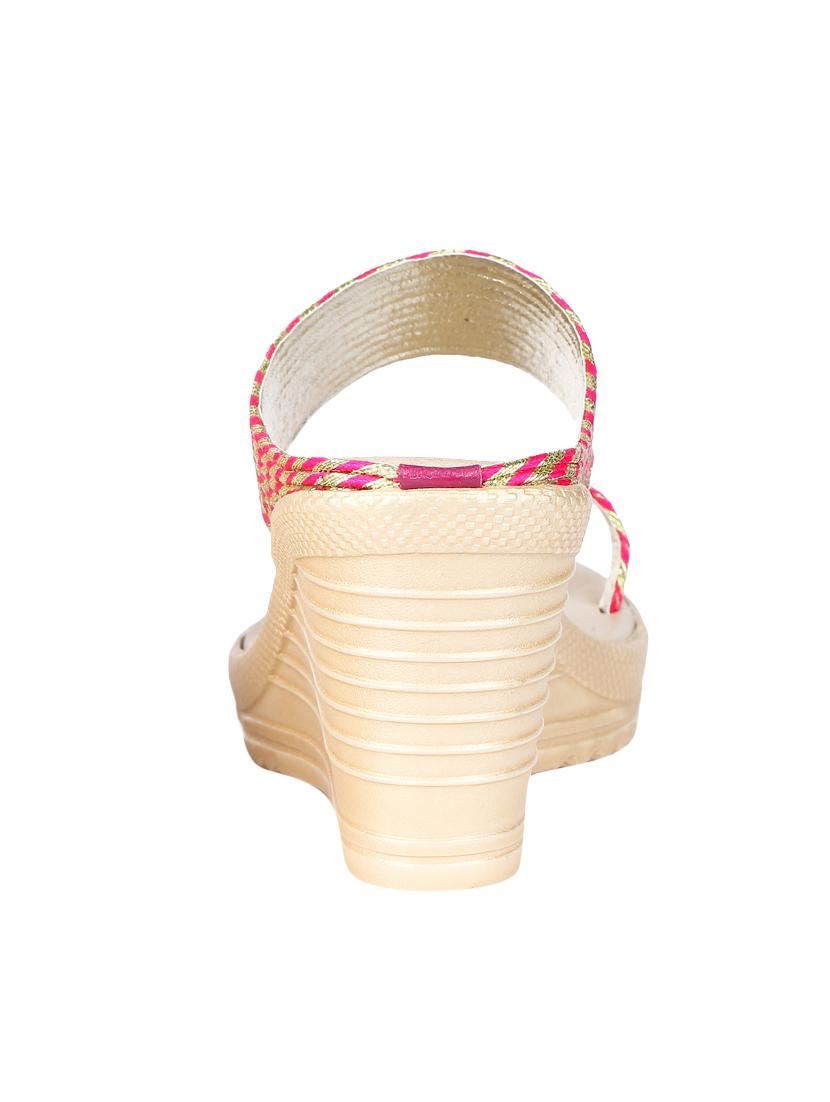 pink one toe wedges - 16981331 - Standard Image - 2
