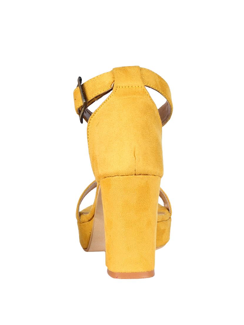 yellow ankle strap sandals - 16981334 - Standard Image - 2