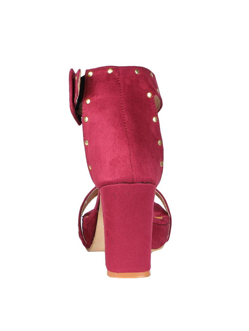maroon closed back sandals - 16981351 - Standard Image - 2