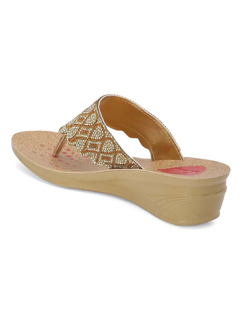 Buy online Women's Solea Beige Ethnic Sandals(chappal) from heels