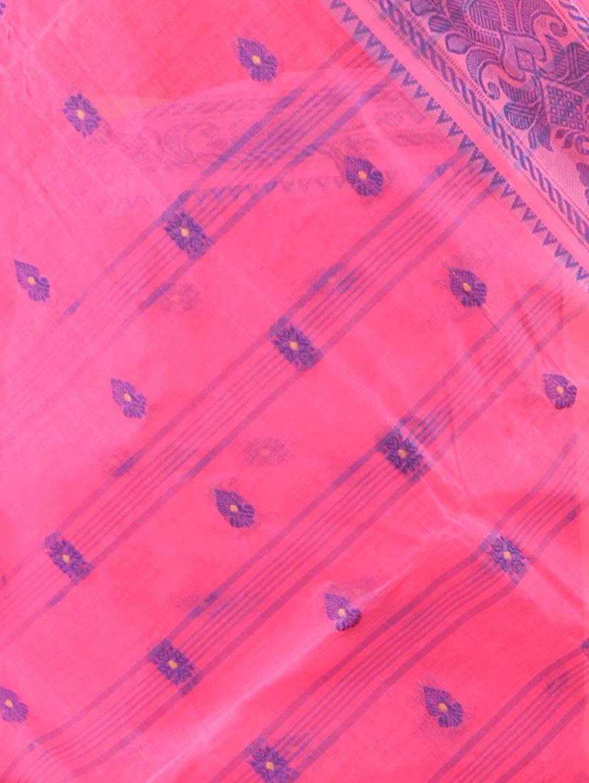 self design tant saree - 16985931 - Standard Image - 2