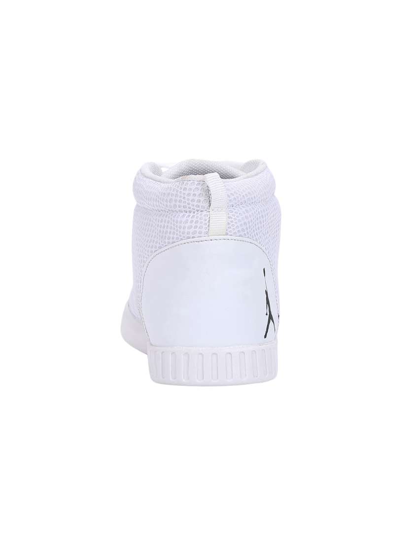 white mesh & synthetic lace up shoes - 16987156 -  Standard Image - 2