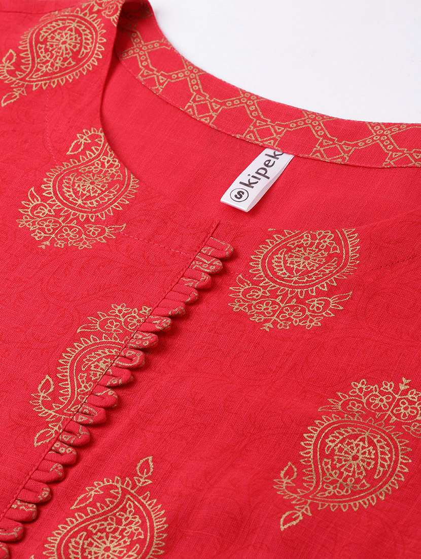 Foil Print Anarkali Kurta