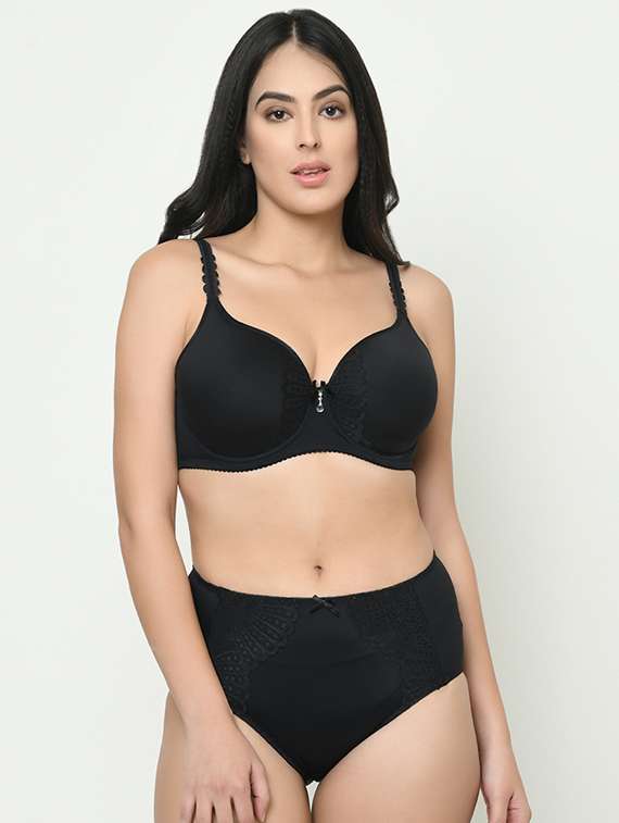 bow patch bra with panty set 