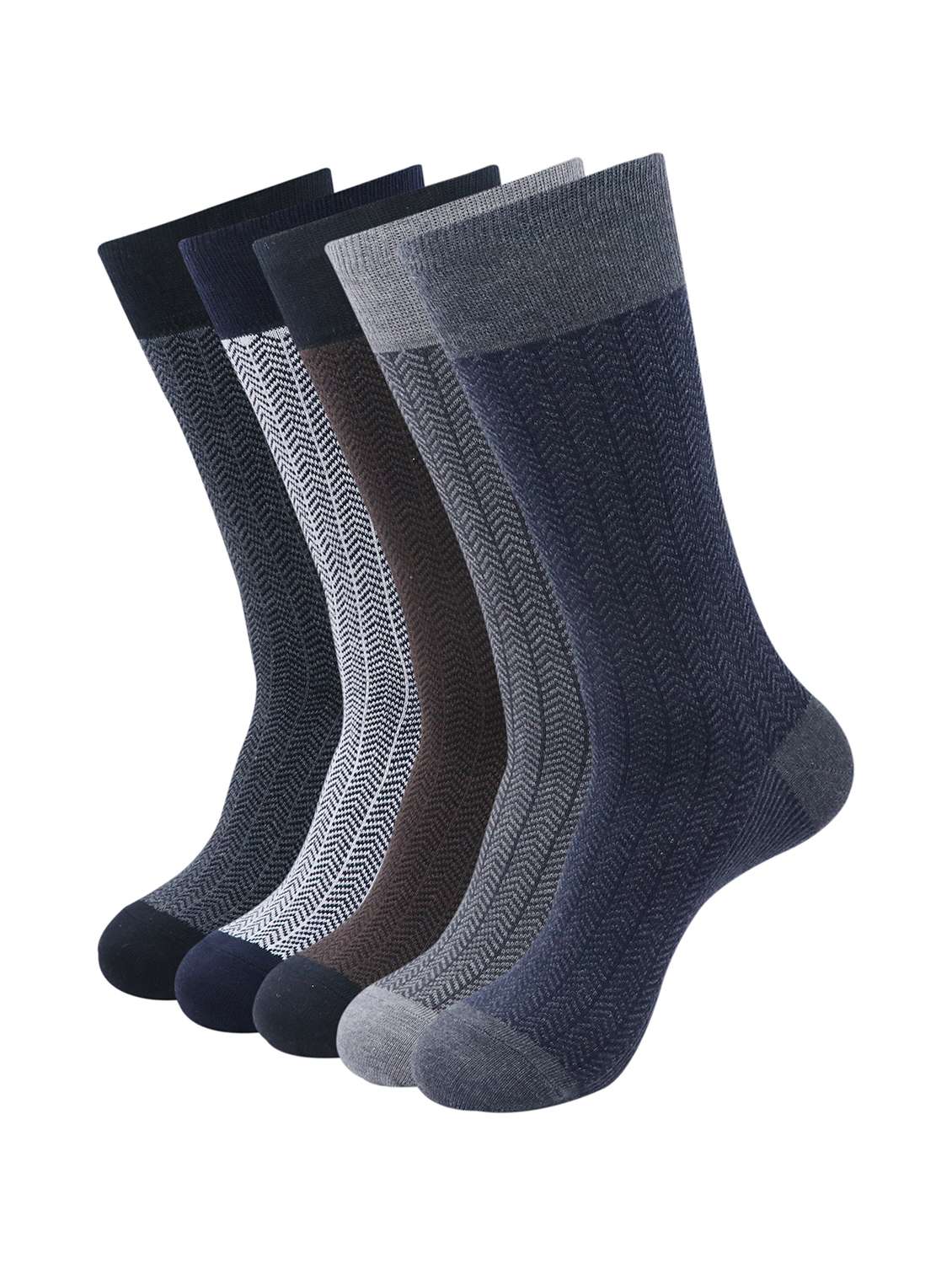 men pack of 5 printed above ankle length sock