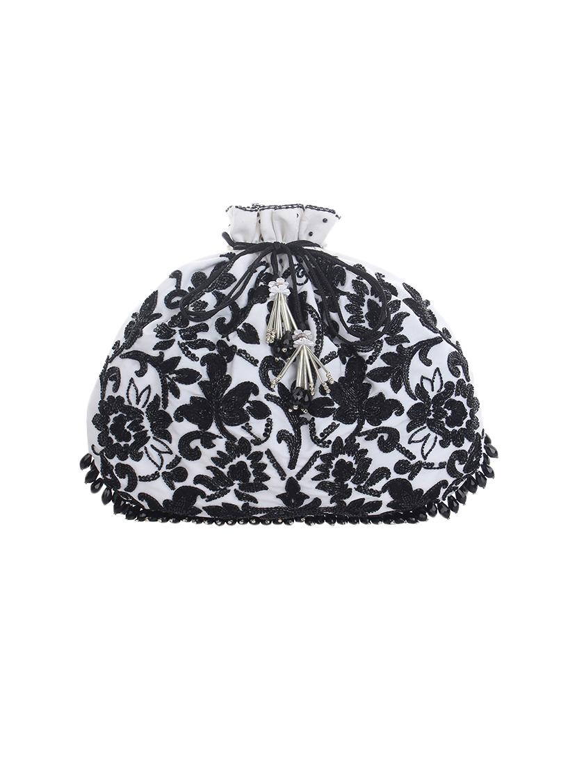 black silk combo potli - 16989216 -  Zoom Image - 0
