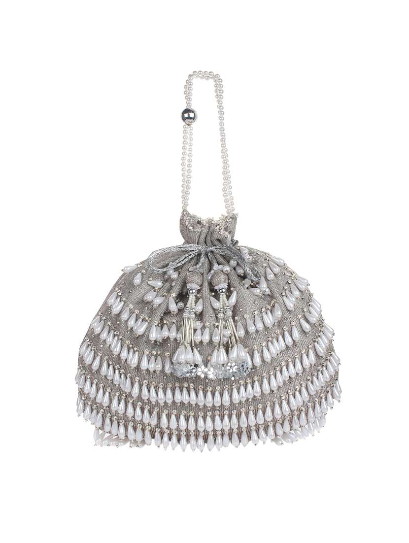 silver shimmer quirky potli - 16989224 - Zoom Image - 0