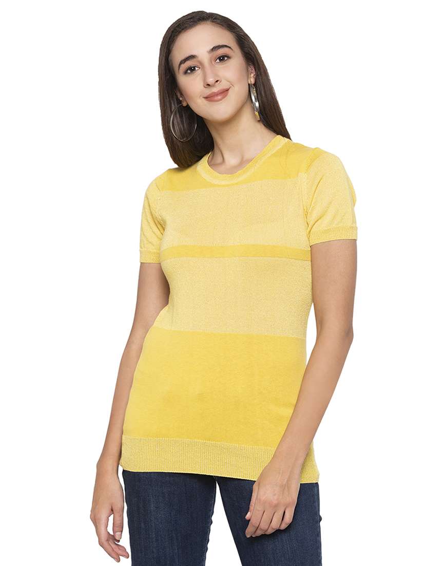 women's straight round neck top