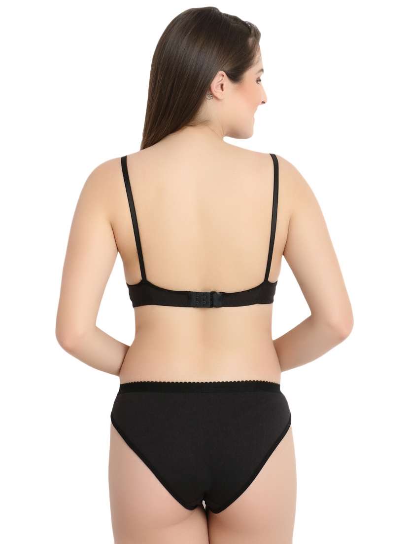 floral patch lace detail bra & panty set - 16990262 - Standard Image - 2