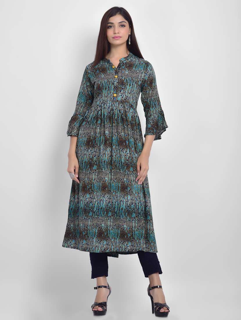 printed a-line kurta