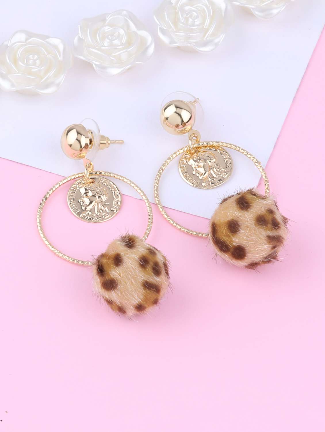 gold metal drop earring