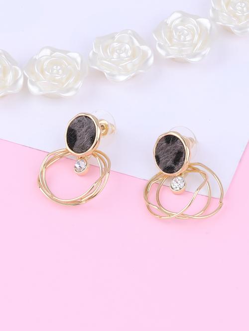black metal drop earring - 16991831 - Standard Image - 0