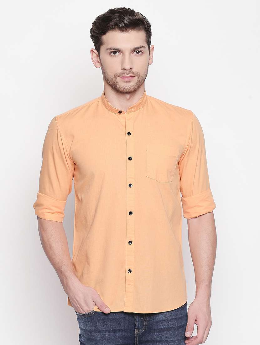 mens solid casual shirt