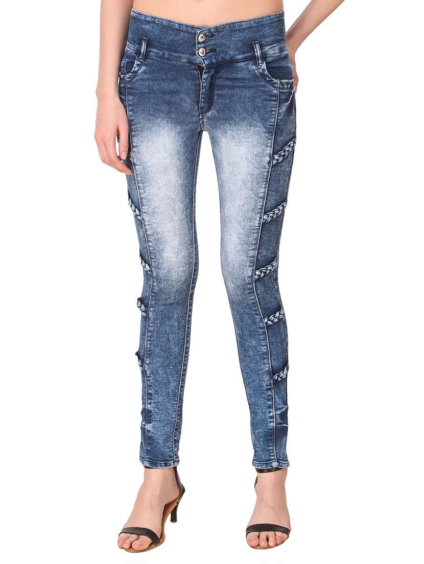 women's plain slim fit jeans