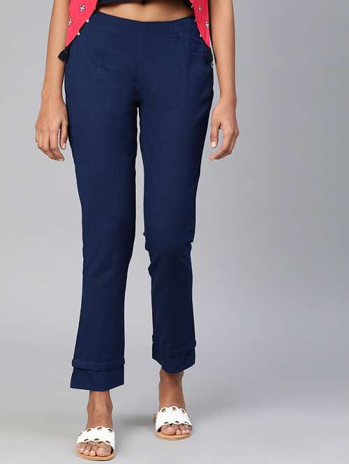 women solid pleated bootcut trouser - 16993611 - Standard Image - 0