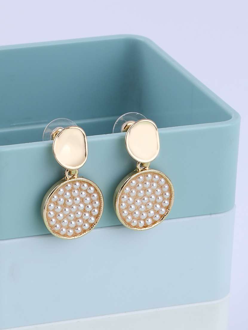 Gold Metal Drop Earring