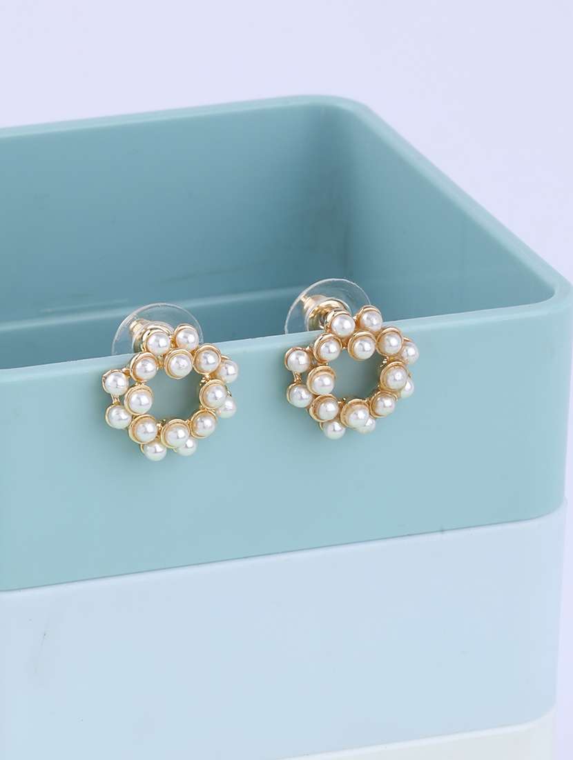 gold metal studs earring