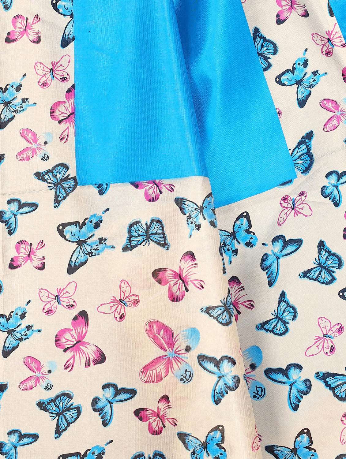 women's quirky light blue colored saree with blouse - 16994490 - Standard Image - 2