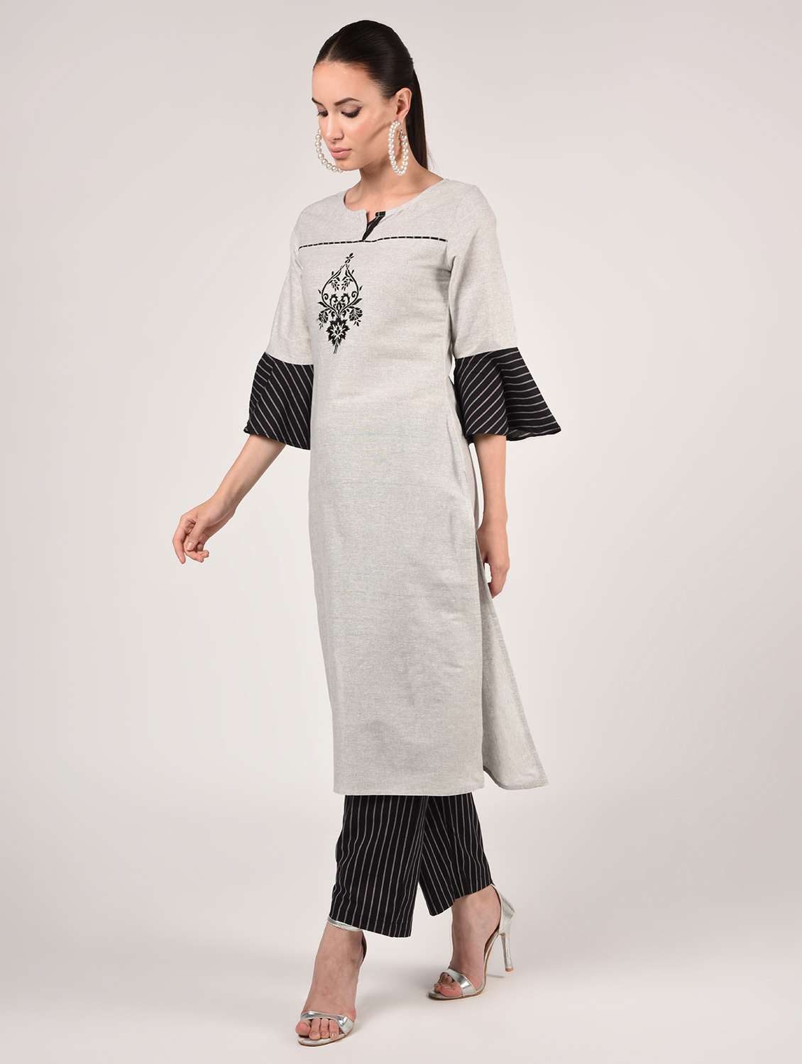 embroidered kurta pant set