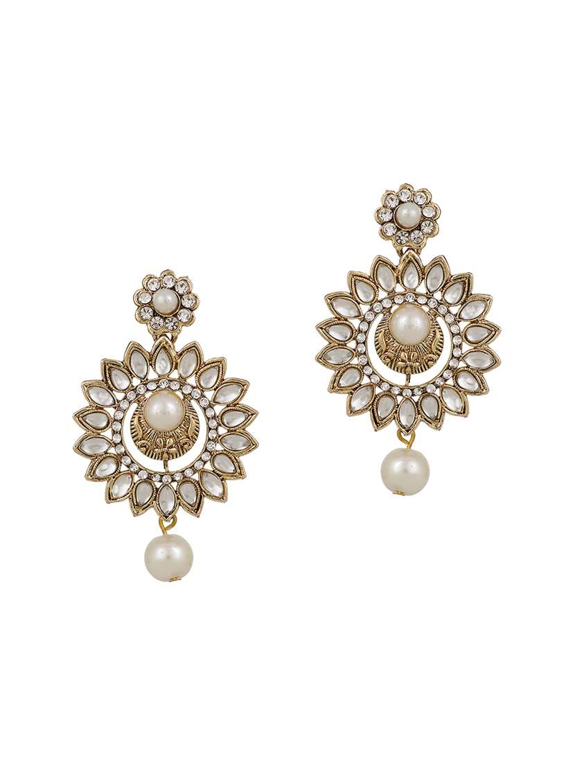 gold brass drop earring