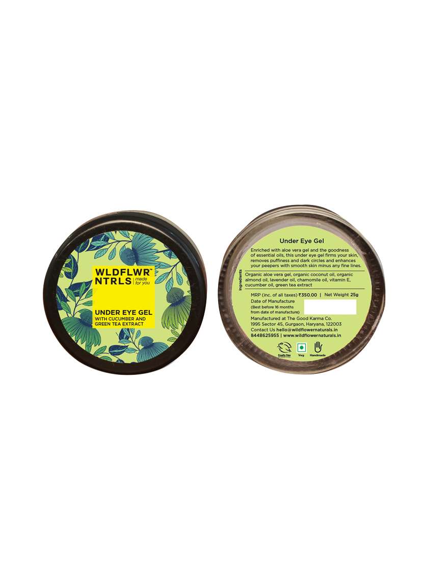 under eye gel with cucumber and green tea extract