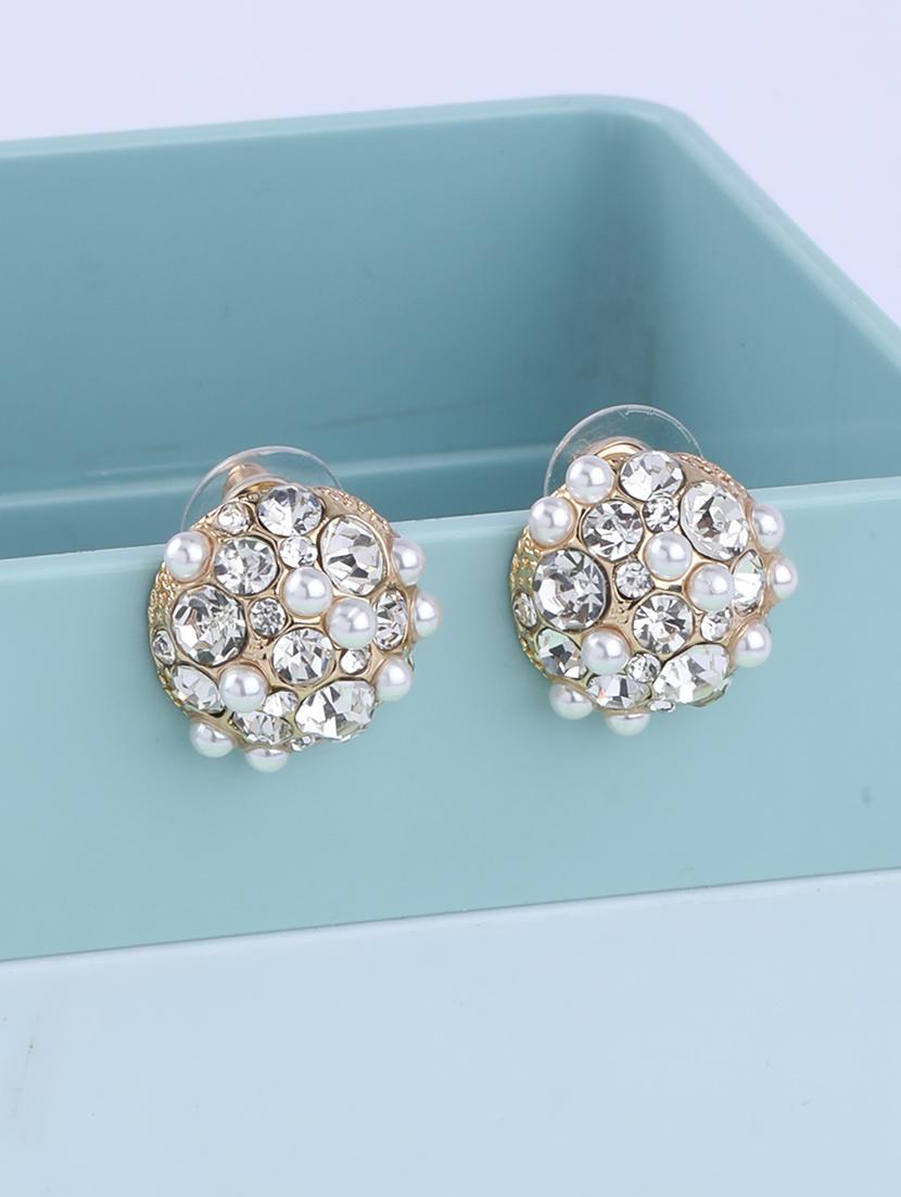 gold metal studs earring - 16995667 - Zoom Image - 0