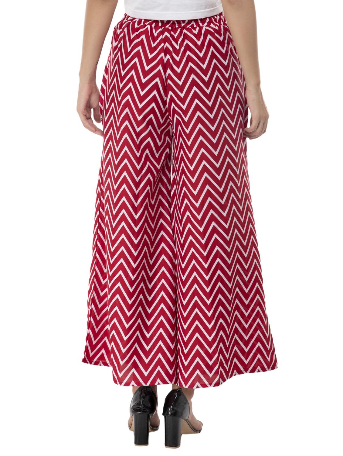 high rise chevron palazzo - 16997058 - Standard Image - 2