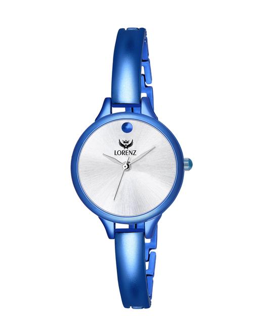 lorenz matte blue bracelet & silver dial watch - 16999009 -  Standard Image - 0