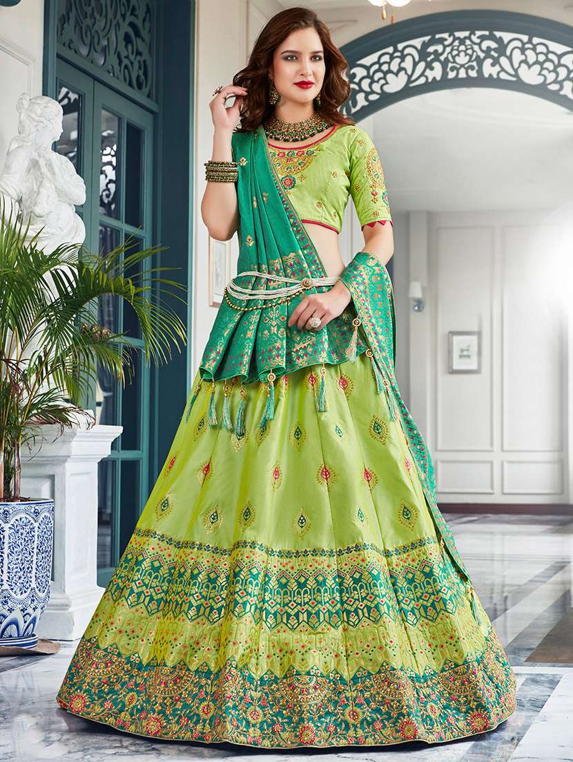self design panelled lehenga