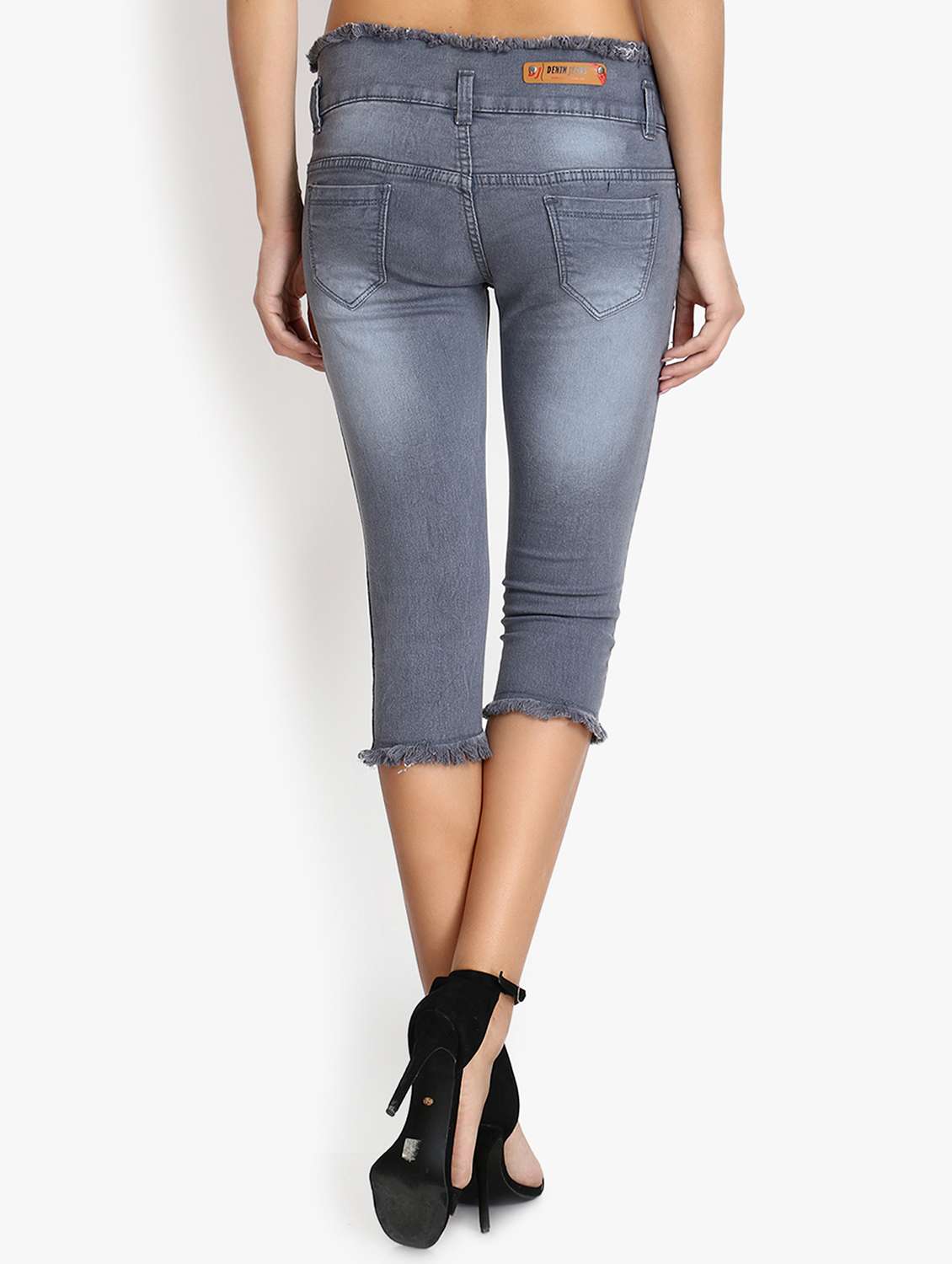 frayed waist distressed capri - 17001342 - Standard Image - 2