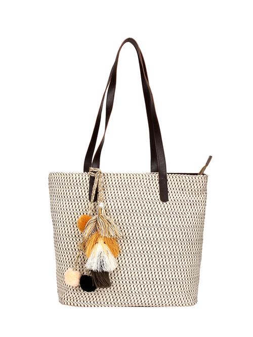 neutral cotton polyester blend handbag - 17001723 - Standard Image - 0