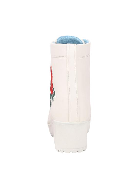 white synthetic ankle boots - 17001807 - Standard Image - 2