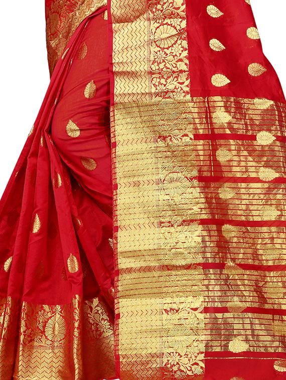 self design woven saree with blouse - 17002040 - Standard Image - 2