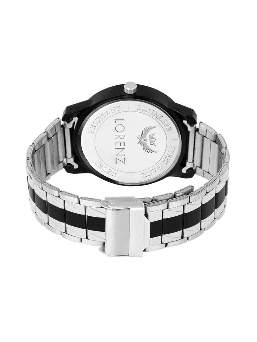 lorenz two tone chain & blue dial watch for men | watch for boys | mk-3047k - 17005254 - Standard Image - 2