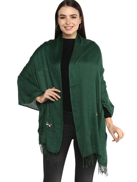 green wool stole