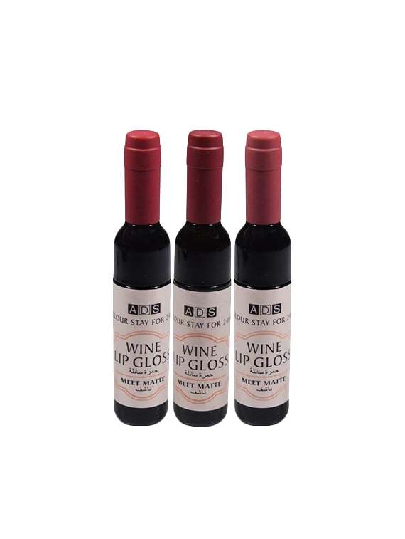 ads pack of 3 multicolor matte finish wine lipgloss