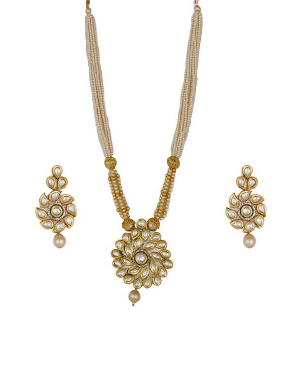 gold plated pearl necklace - 17008850 - Zoom Image - 0