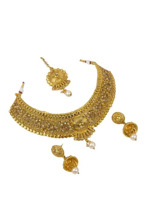 gold plated choker necklace - 17008925 -  Standard Image - 0