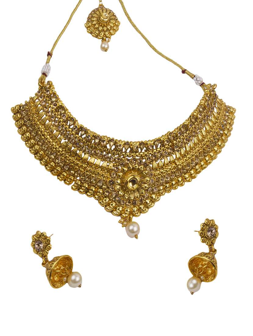 gold plated choker necklace