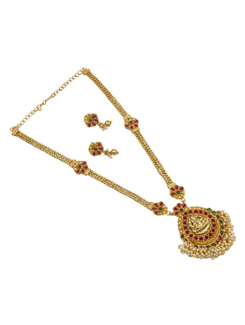 gold plated bridal necklace - 17008932 -  Zoom Image - 0