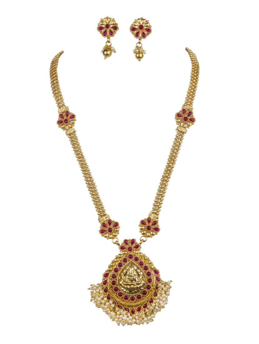 gold plated bridal necklace - 17008933 - Zoom Image - 0