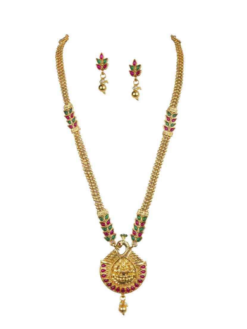 gold plated bridal necklace