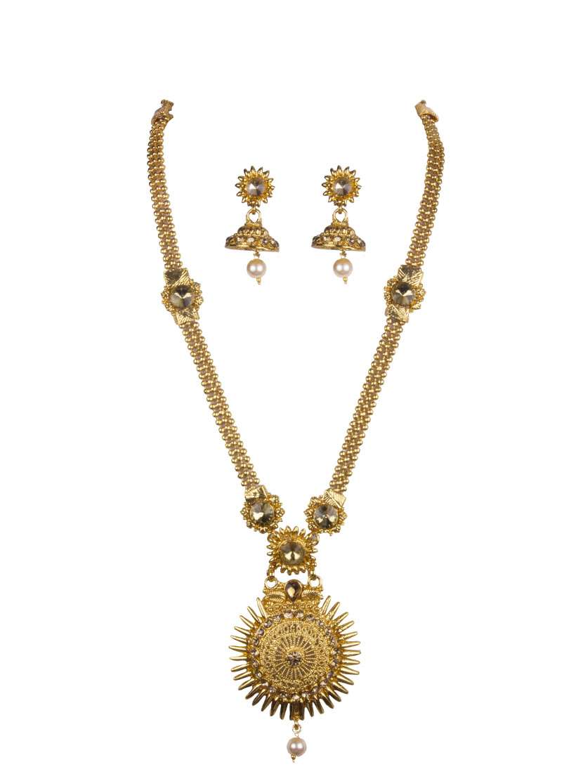 gold plated bridal necklace