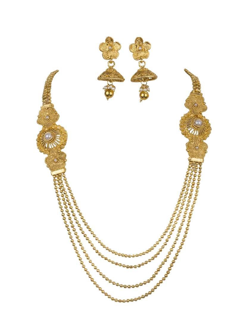 gold plated bridal necklace