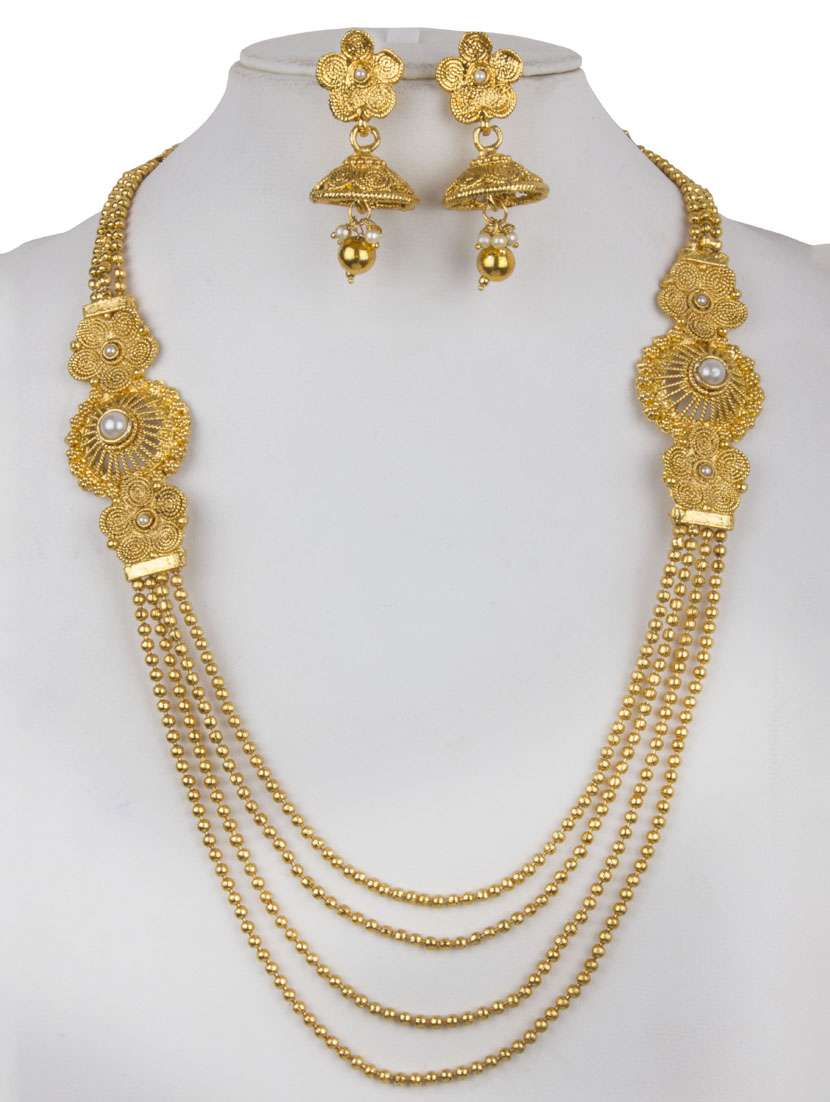 gold plated bridal necklace - 17008942 - Standard Image - 2
