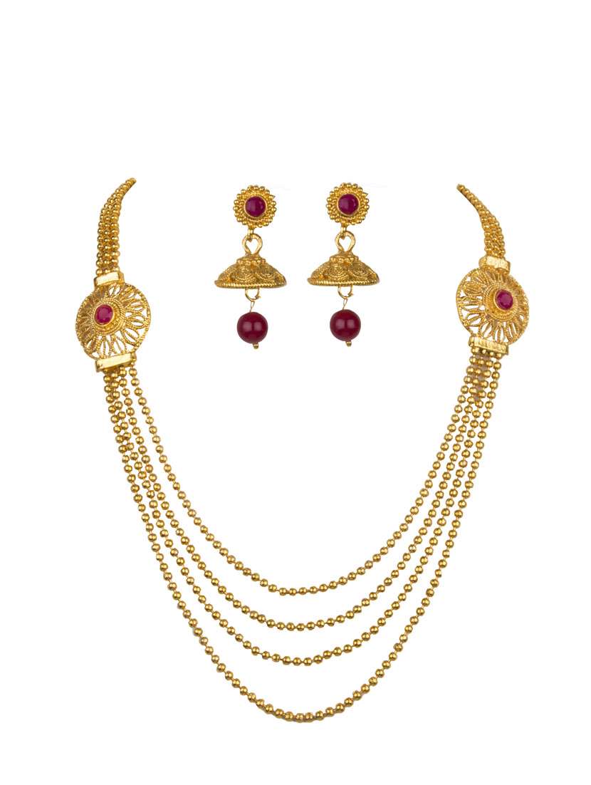 gold plated bridal necklace